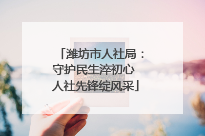 潍坊市人社局：守护民生淬初心 人社先锋绽风采
