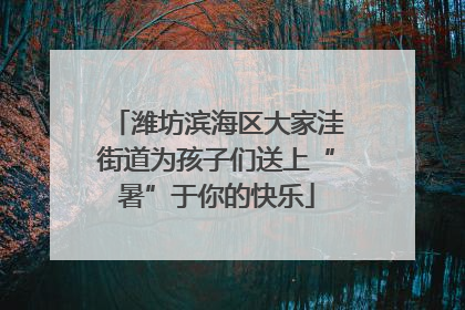 潍坊滨海区大家洼街道为孩子们送上“暑”于你的快乐