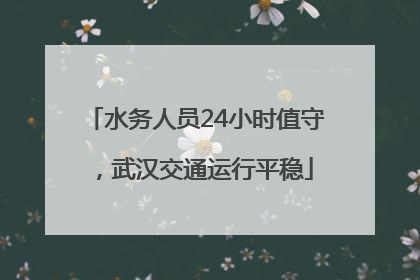 水务人员24小时值守，武汉交通运行平稳