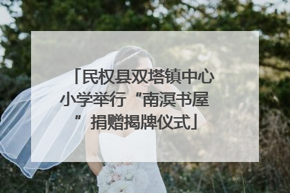 民权县双塔镇中心小学举行“南溟书屋”捐赠揭牌仪式