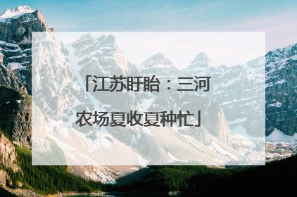 江苏盱眙：三河农场夏收夏种忙