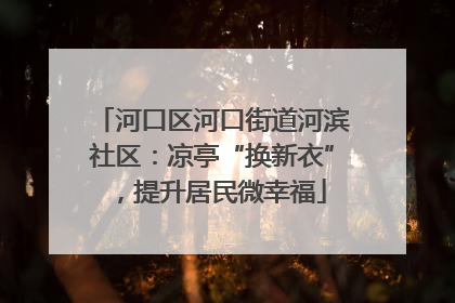河口区河口街道河滨社区：凉亭“换新衣”，提升居民微幸福