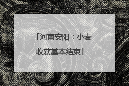 河南安阳：小麦收获基本结束