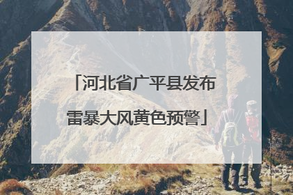 河北省广平县发布雷暴大风黄色预警