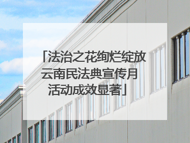 法治之花绚烂绽放 云南民法典宣传月活动成效显著