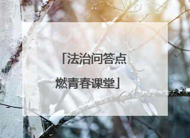 法治问答点燃青春课堂