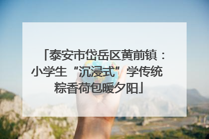 泰安市岱岳区黄前镇：小学生“沉浸式”学传统 粽香荷包暖夕阳