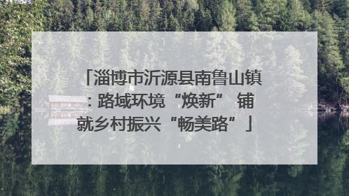 淄博市沂源县南鲁山镇：路域环境“焕新” 铺就乡村振兴“畅美路”
