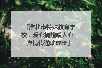 淮北市特殊教育学校：爱心捐赠暖人心 真情传递助成长
