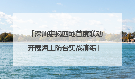 深汕惠揭四地首度联动开展海上防台实战演练