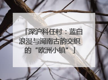 深沪科任村：蓝白浪漫与闽南古韵交织的“欧洲小镇”