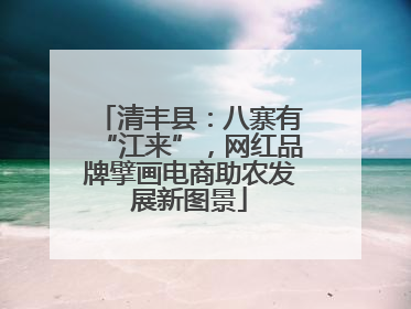 清丰县：八寨有“江来”，网红品牌擘画电商助农发展新图景