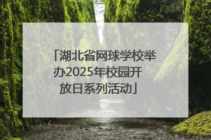 湖北省网球学校举办2025年校园开放日系列活动