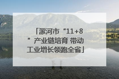 漯河市“11+8”产业链培育 带动工业增长领跑全省