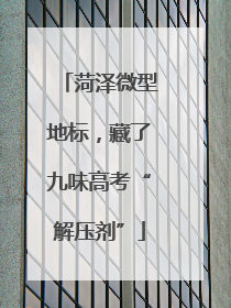 菏泽微型地标，藏了九味高考“解压剂”