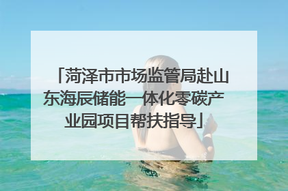 菏泽市市场监管局赴山东海辰储能一体化零碳产业园项目帮扶指导