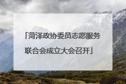 菏泽政协委员志愿服务联合会成立大会召开