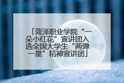 菏泽职业学院“一朵小红花”宣讲团入选全国大学生“两弹一星”精神宣讲团