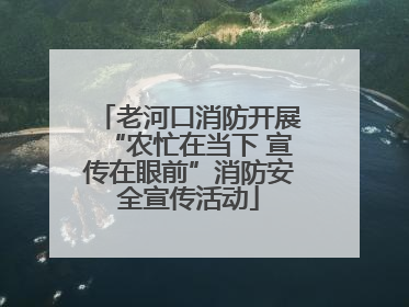 老河口消防开展“农忙在当下 宣传在眼前”消防安全宣传活动