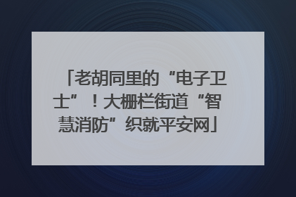老胡同里的“电子卫士”！大栅栏街道“智慧消防”织就平安网