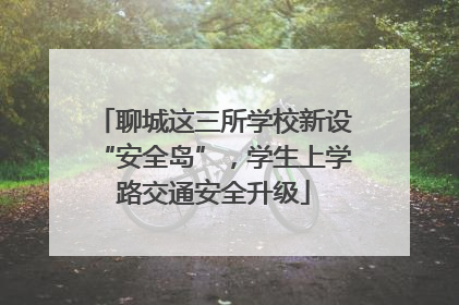 聊城这三所学校新设“安全岛”，学生上学路交通安全升级