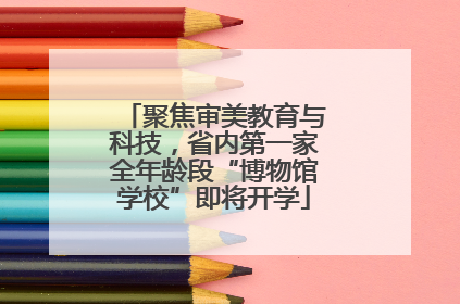 聚焦审美教育与科技，省内第一家全年龄段“博物馆学校”即将开学
