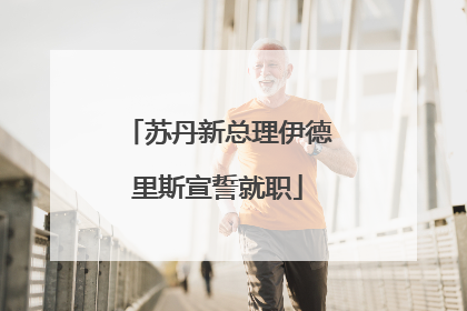 苏丹新总理伊德里斯宣誓就职