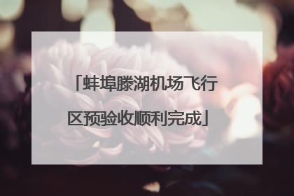 蚌埠滕湖机场飞行区预验收顺利完成
