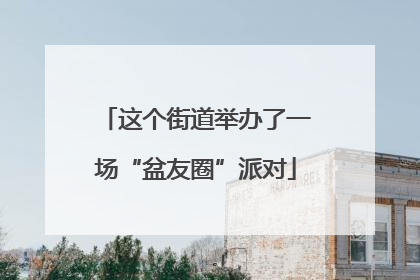 这个街道举办了一场“盆友圈”派对