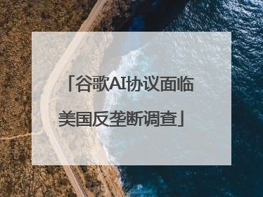 谷歌AI协议面临美国反垄断调查