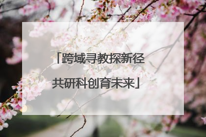 跨域寻教探新径 共研科创育未来