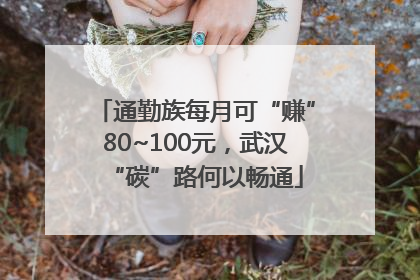 通勤族每月可“赚”80~100元，武汉“碳”路何以畅通