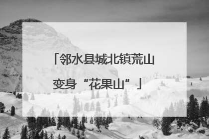 邻水县城北镇荒山变身“花果山”
