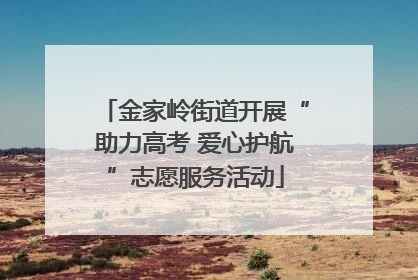 金家岭街道开展“助力高考 爱心护航”志愿服务活动