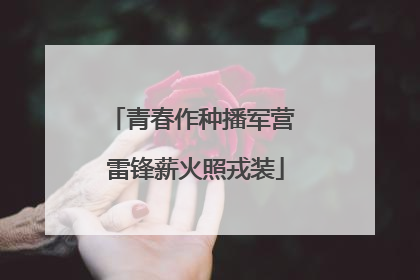 青春作种播军营 雷锋薪火照戎装