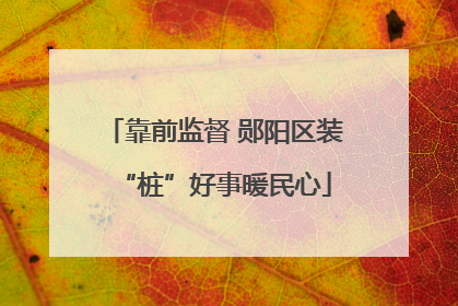 靠前监督 郧阳区装“桩”好事暖民心