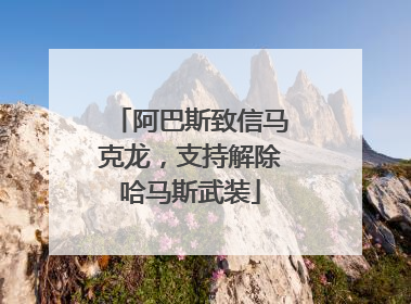 阿巴斯致信马克龙，支持解除哈马斯武装