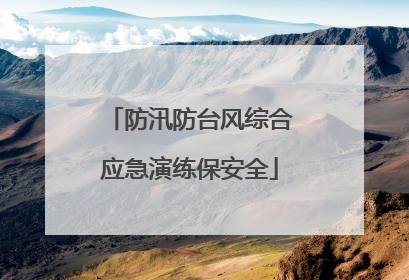 防汛防台风综合应急演练保安全