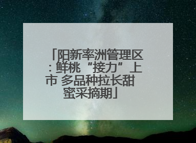 阳新率洲管理区：鲜桃“接力”上市 多品种拉长甜蜜采摘期