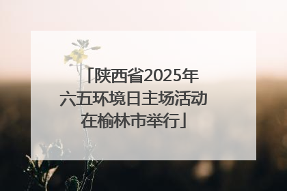 陕西省2025年六五环境日主场活动在榆林市举行