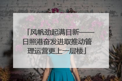 风帆劲起满目新——日照港奋发进取推动管理运营更上一层楼