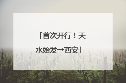 首次开行！天水始发→西安
