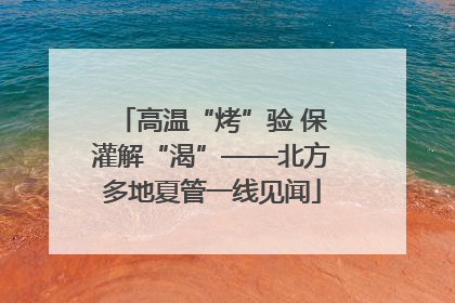 高温“烤”验 保灌解“渴”——北方多地夏管一线见闻