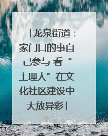 龙泉街道：家门口的事自己参与 看“主理人”在文化社区建设中大放异彩