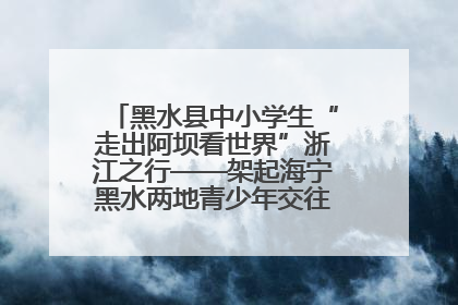 黑水县中小学生“走出阿坝看世界”浙江之行——架起海宁黑水两地青少年交往交流交融新桥梁