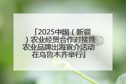 2025中国（新疆）农业经贸合作对接暨农业品牌出海宣介活动在乌鲁木齐举行