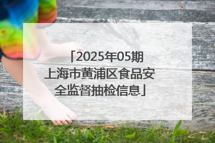 2025年05期上海市黄浦区食品安全监督抽检信息