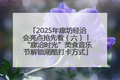 2025年廊坊经洽会亮点抢先看（六）丨“廊洽时光”美食音乐节解锁潮酷打卡方式