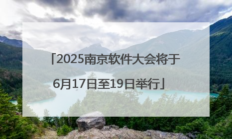 2025南京软件大会将于6月17日至19日举行