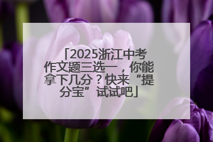 2025浙江中考作文题三选一，你能拿下几分？快来“提分宝”试试吧